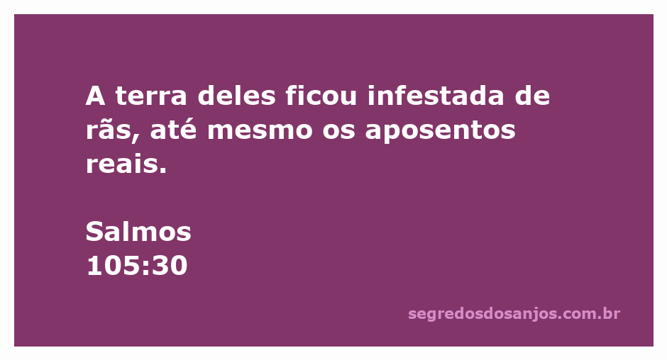 Ilustração de rãs invadindo um ambiente real, representando Salmos 105:30.