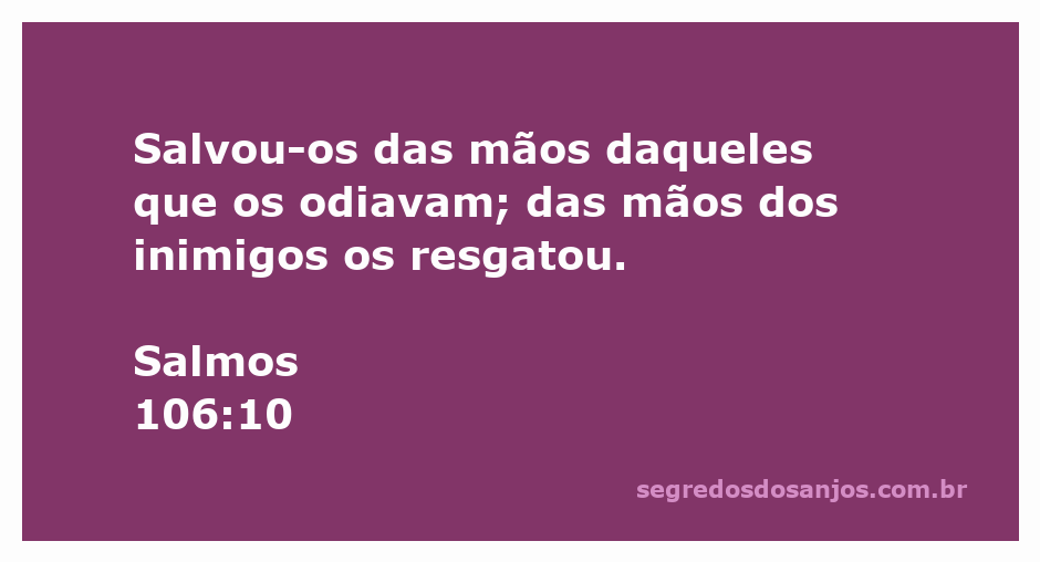 Imagem representativa da salvação e resgate, simbolizando a proteção divina conforme Salmos 106:10.