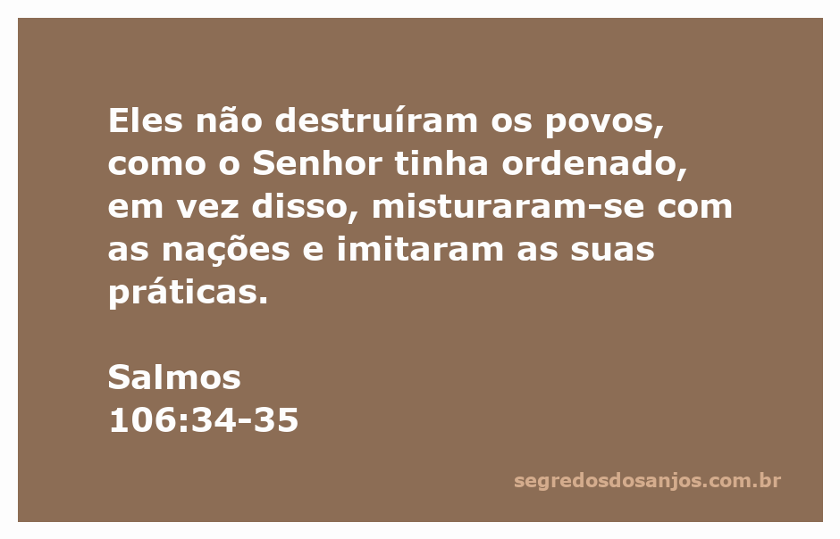 Imagem representativa da desobediência do povo de Israel, ilustrando a mistura com as nações e suas práticas.