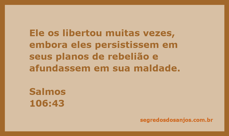 Imagem representativa da libertação divina conforme Salmos 106:43, mostrando a persistência humana em rebelião.