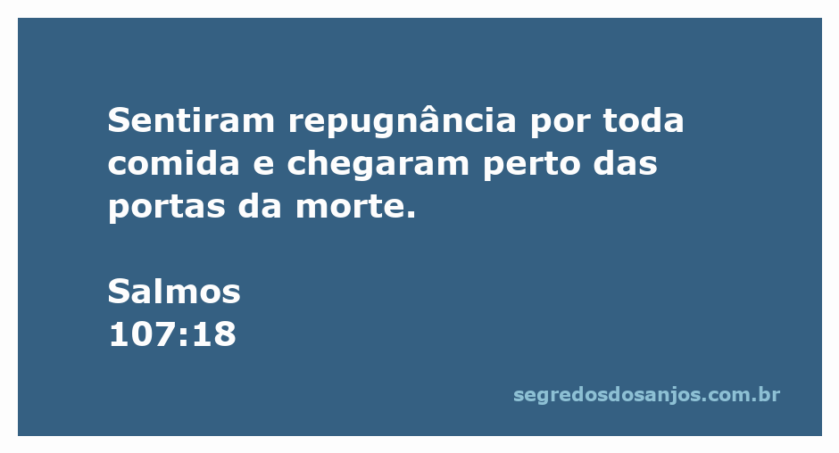 Uma ilustração representando a angústia e a repugnância, simbolizando o versículo Salmos 107:18.