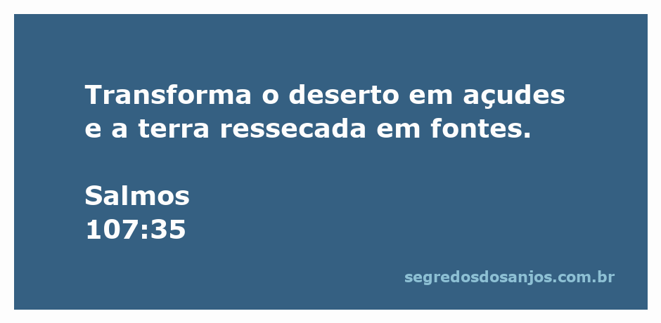 Imagem de um deserto se transformando em uma paisagem verdejante com açudes e fontes de água, simbolizando a transformação divina.