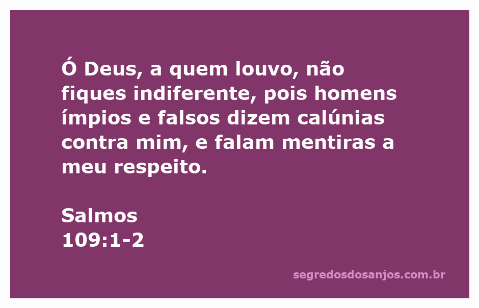Imagem representativa do Salmo 109:1-2, onde se destaca a oração de um fiel pedindo a intervenção de Deus contra calúnias.