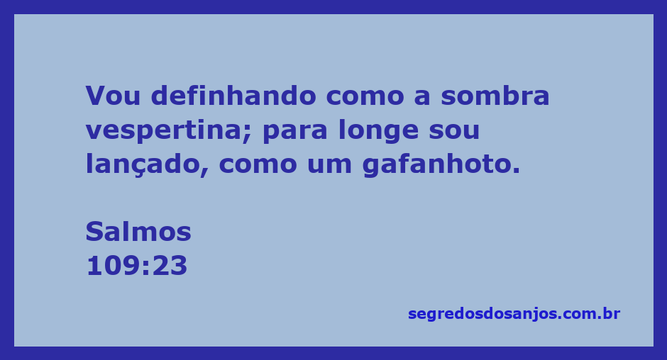 Uma imagem que representa a passagem de Salmos 109:23, simbolizando a fragilidade e a solidão