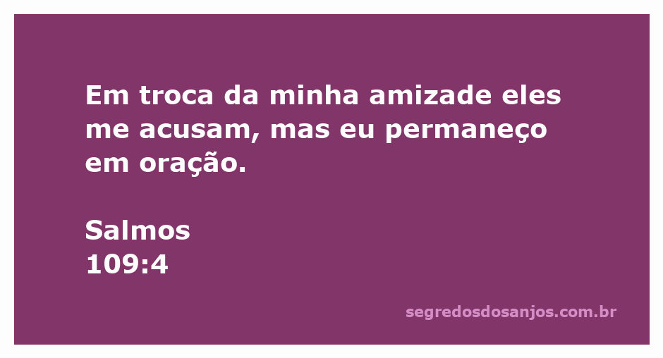 Imagem que ilustra Salmos 109:4, retratando a oração e a amizade em tempos de acusação.