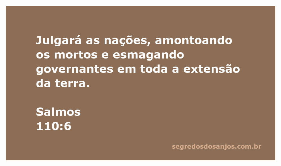 Representação artística de Salmos 110:6, simbolizando o julgamento das nações e a vitória sobre os governantes.