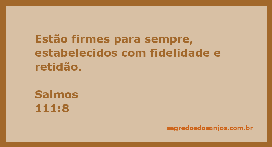 Imagem inspiradora representando o versículo de Salmos 111:8 sobre firmeza e fidelidade.