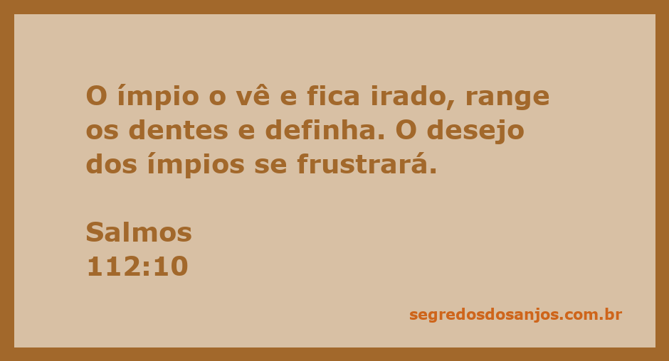 Uma representação artística do Salmo 112:10, ilustrando a ira dos ímpios e a frustração de seus desejos.