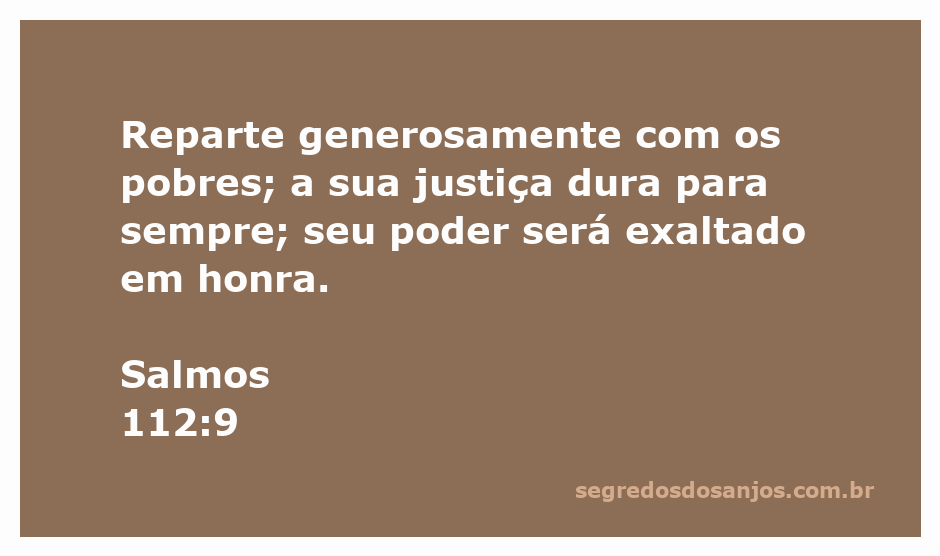 Imagem ilustrativa de generosidade e justiça, refletindo o versículo Salmos 112:9.