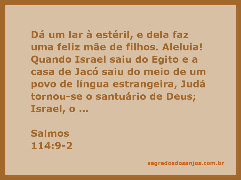 Imagem representativa do versículo Salmos 114:9-2, mostrando a transformação e bênção de Deus sobre o povo de Israel.
