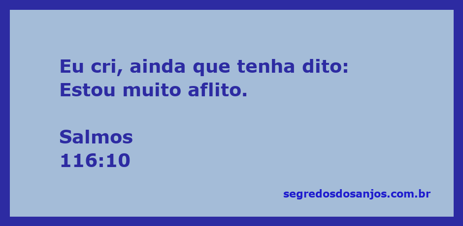 Imagem que ilustra Salmos 116:10, refletindo a fé em meio à aflição.