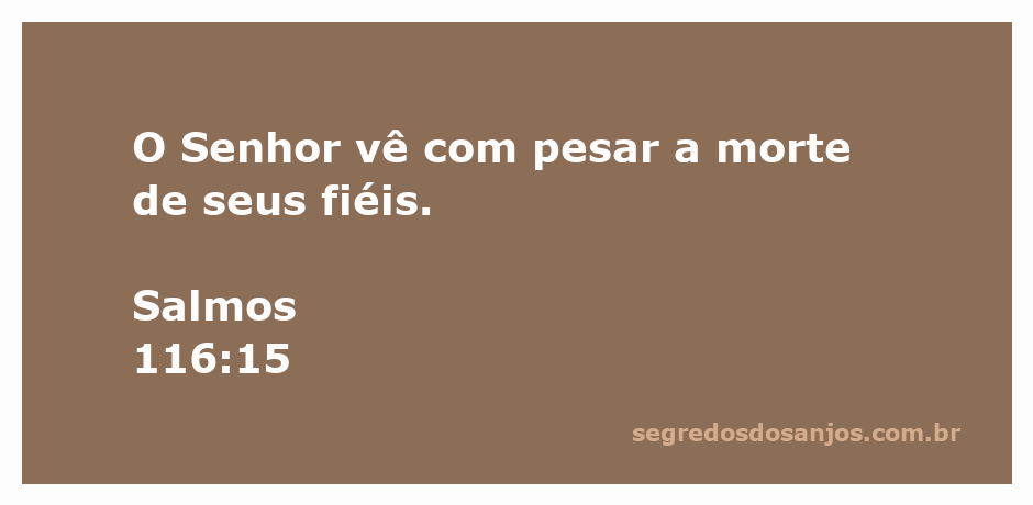 Imagem que representa a tristeza de Deus pela morte de Seus fiéis, inspirada no Salmo 116:15.