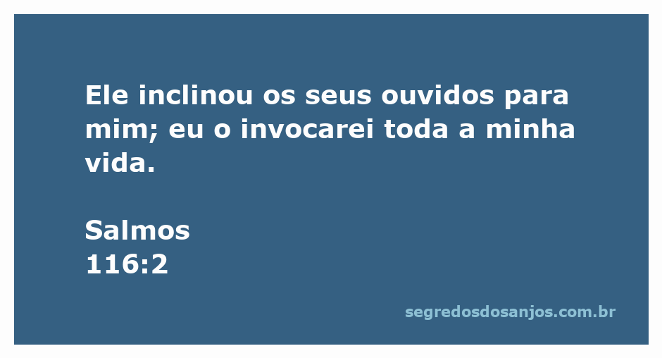 Imagem representando a devoção e a escuta de Deus conforme Salmos 116:2