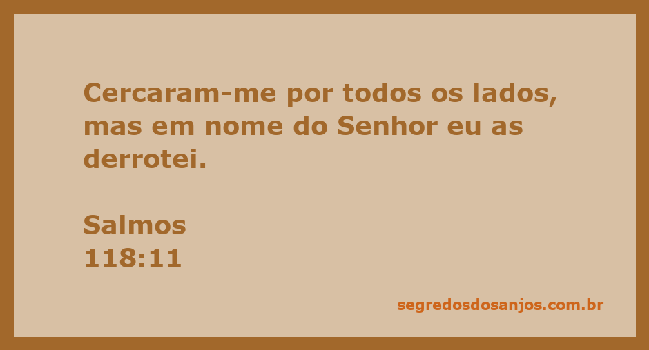 Imagem ilustrativa da passagem Salmos 118:11, representando a vitória em nome do Senhor.