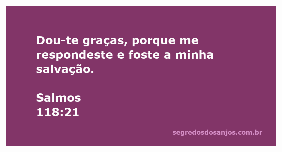 Imagem inspiradora representando Salmos 118:21, enfatizando gratidão e salvação.