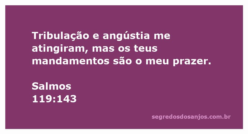 Imagem inspiradora representando Salmos 119:143, destacando a relação entre tribulação e a alegria nos mandamentos de Deus.