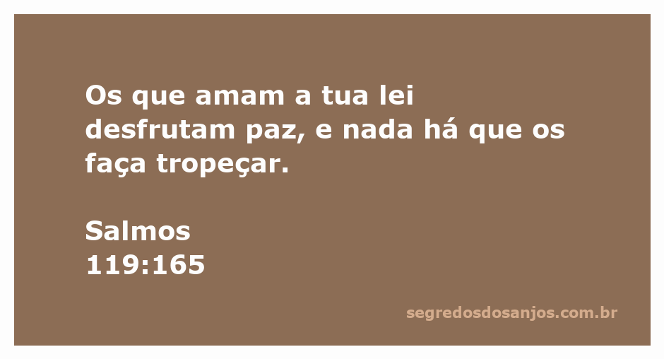 Imagem inspiradora que representa a paz e a segurança encontradas na lei de Deus, associada ao versículo Salmos 119:165.