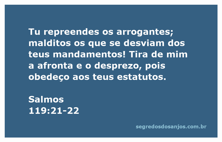 Imagem representativa de Salmos 119:21-22, destacando a importância da obediência aos mandamentos de Deus.
