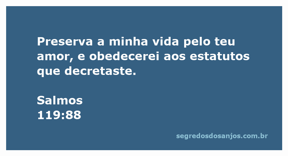 Imagem que representa o versículo Salmos 119:88, destacando a preservação da vida pelo amor divino e a obediência aos estatutos.