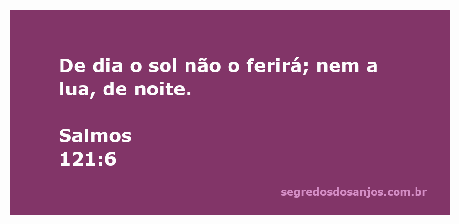 Uma ilustração do Salmos 121:6 mostrando um sol radiante e uma lua serena, simbolizando proteção durante o dia e a noite.