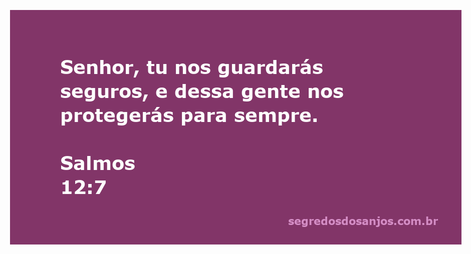 Imagem representativa da proteção divina conforme Salmos 12:7