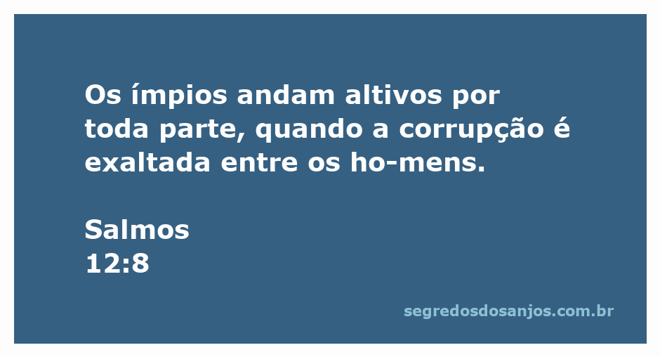 Imagem que representa a corrupção e a altivez dos ímpios, inspirada no Salmos 12:8.