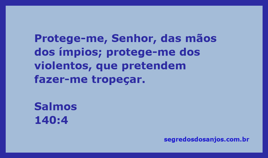 Imagem representativa de Salmos 140:4, destacando a proteção divina contra os ímpios.