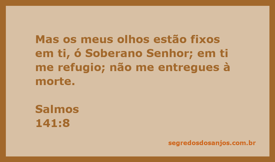 Imagem de um homem orando com os olhos voltados para o céu, simbolizando confiança em Deus conforme Salmos 141:8.