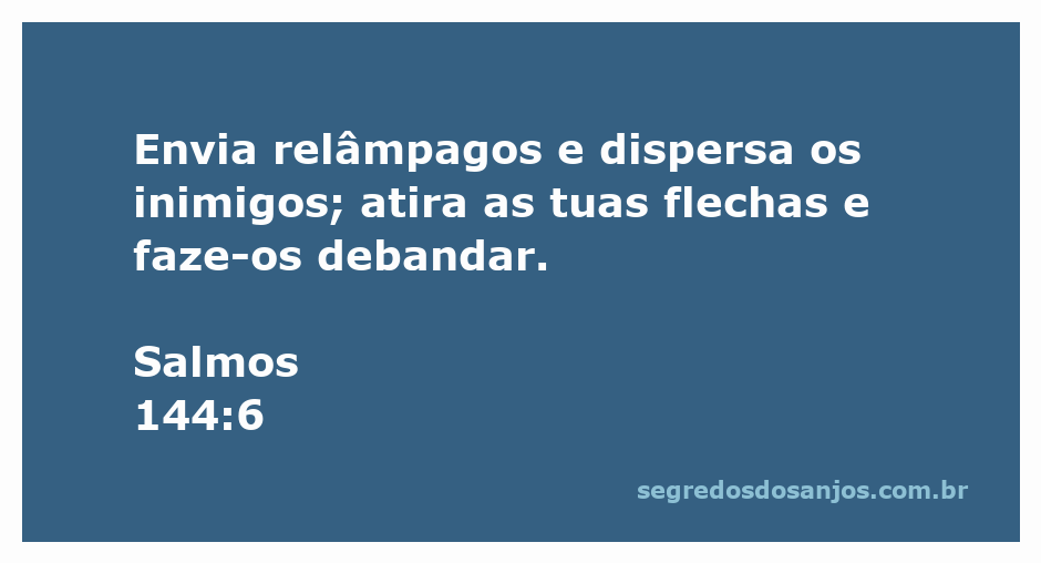 Ilustração de um relâmpago iluminando o céu, simbolizando a intervenção divina contra os inimigos, inspirado no Salmo 144:6.