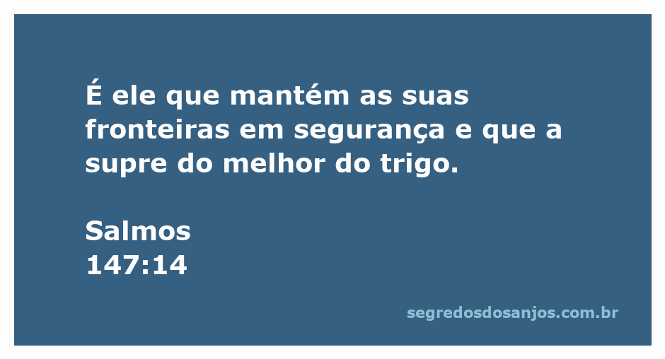 Imagem de uma paisagem tranquila com campos de trigo, simbolizando a segurança e prosperidade mencionadas em Salmos 147:14.