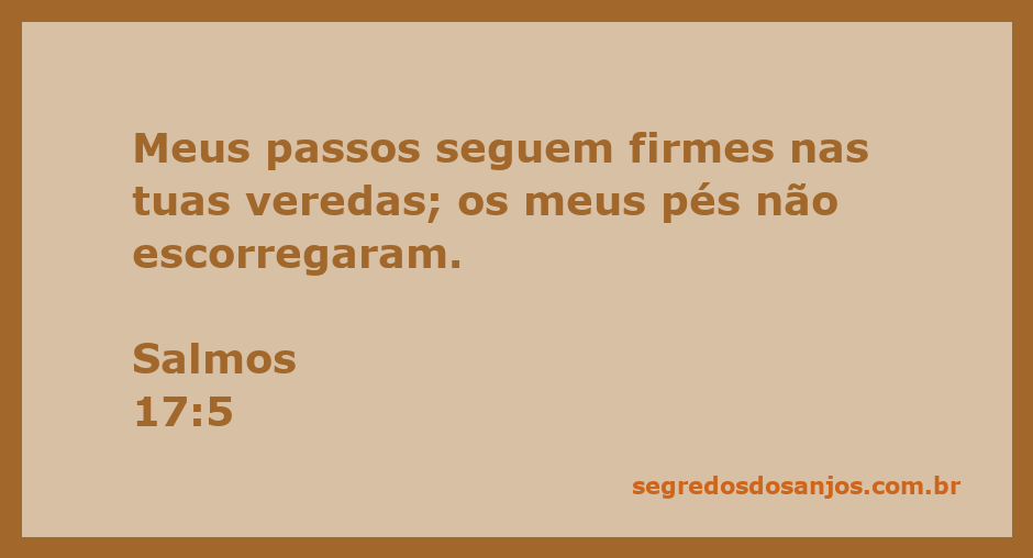 Imagem que ilustra Salmos 17:5, mostrando uma trilha ou vereda firme representando a confiança em Deus.