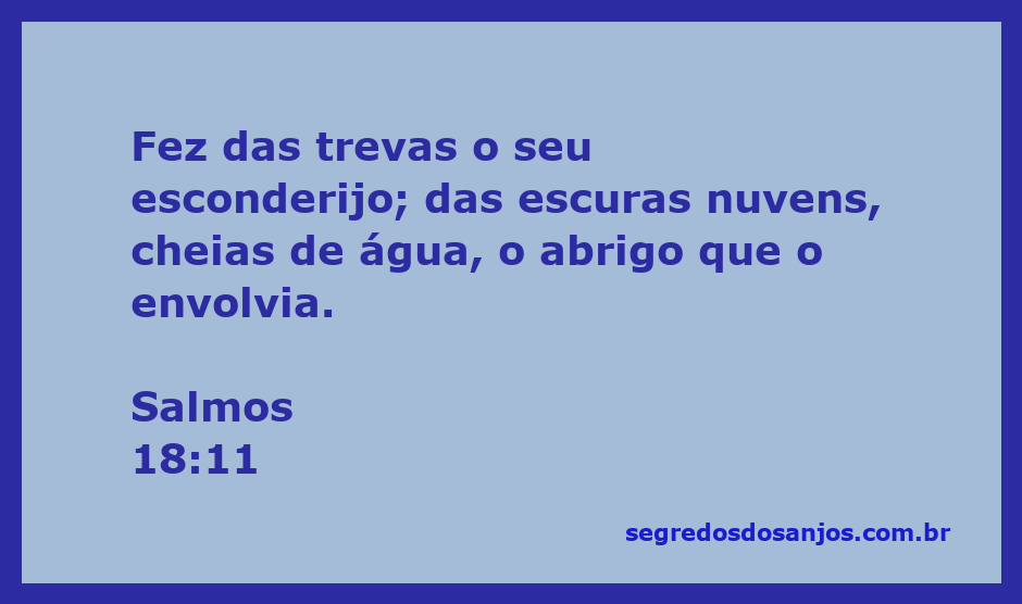 Imagem representando Salmos 18:11, simbolizando a proteção divina nas trevas e nuvens escuras.