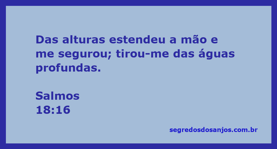 Ilustração de Salmos 18:16, mostrando uma mão divina resgatando alguém das águas profundas.