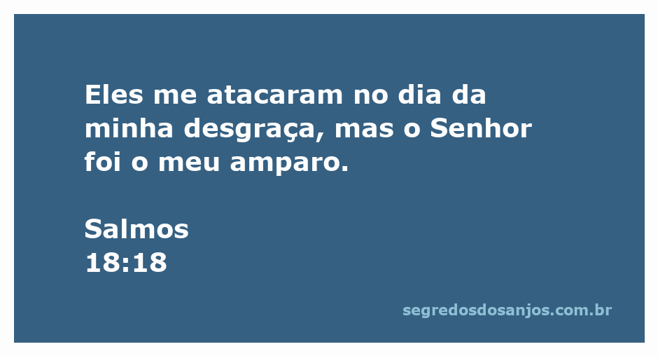 Imagem representativa do Salmo 18:18, mostrando o Senhor como amparo em tempos de desgraça.