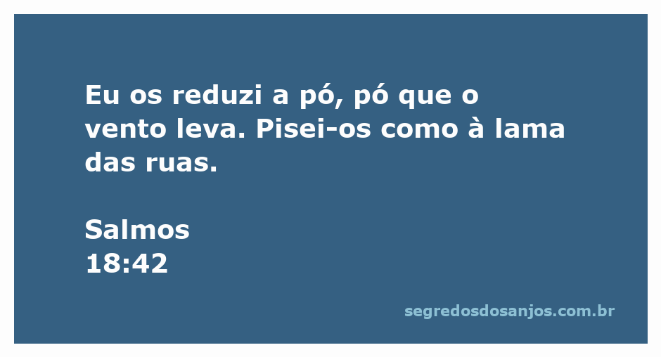 Imagem representativa de Salmos 18:42, ilustrando a vitória e o domínio sobre os inimigos.