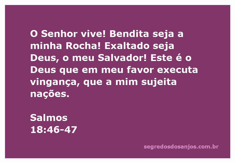 Uma imagem inspiradora representando Salmos 18:46-47, exaltando Deus como Rocha e Salvador.