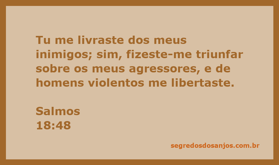 Imagem representativa da proteção divina, simbolizando a libertação de inimigos conforme Salmos 18:48.