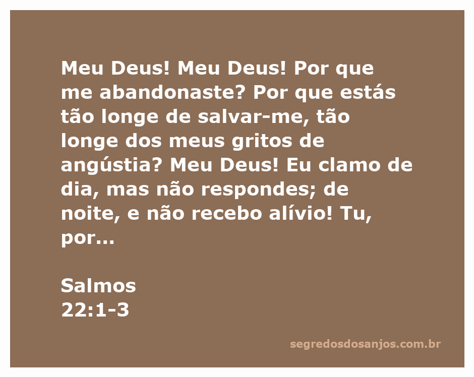 Imagem que ilustra a angústia e busca de socorro expressas em Salmos 22:1-3, onde o salmista clama a Deus em meio ao sofrimento.