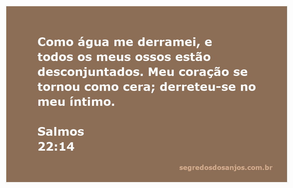 Imagem representativa do versículo Salmos 22:14, ilustrando a angústia e a fragilidade humana.