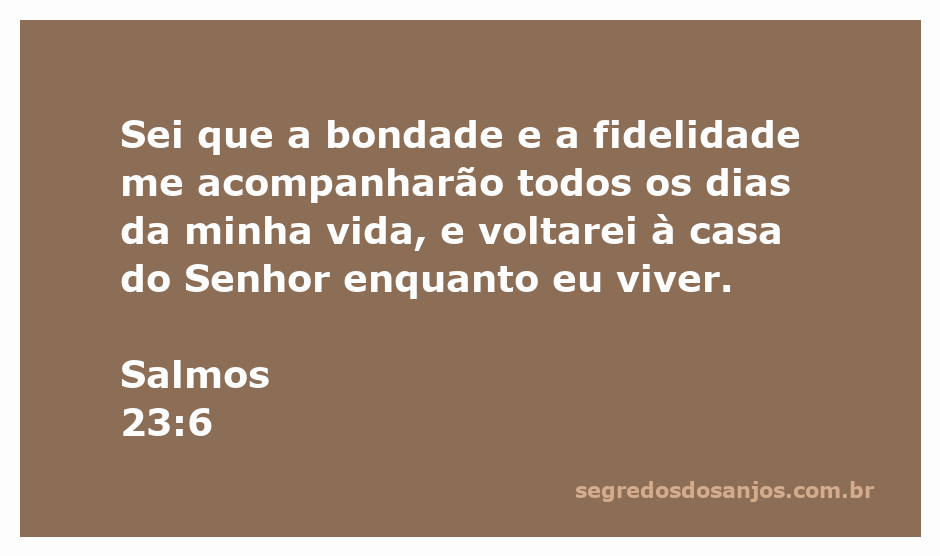 Imagem representativa de Salmos 23:6, mostrando a bondade e fidelidade de Deus.