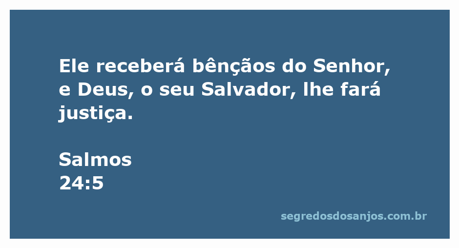 Imagem representativa das bênçãos do Senhor e da justiça divina, inspirada no Salmo 24:5.