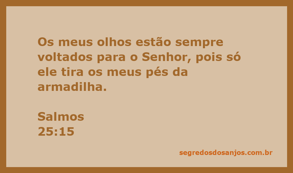 Imagem representando Salmos 25:15, com uma pessoa olhando para o céu em busca de orientação divina.
