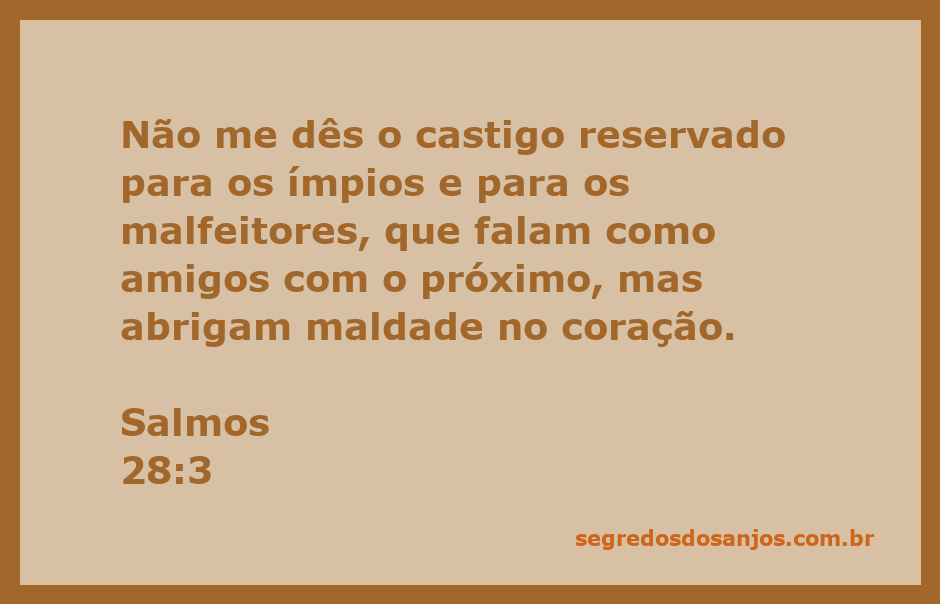 Imagem representativa de Salmos 28:3, refletindo a busca por proteção contra a maldade e hipocrisia.