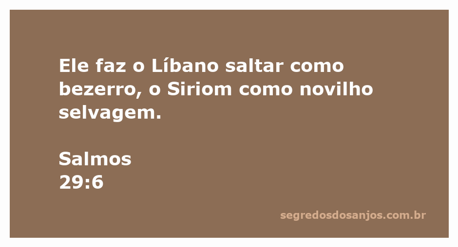 Imagem representativa de Salmos 29:6, mostrando o Líbano e o Siriom em um cenário natural vibrante.