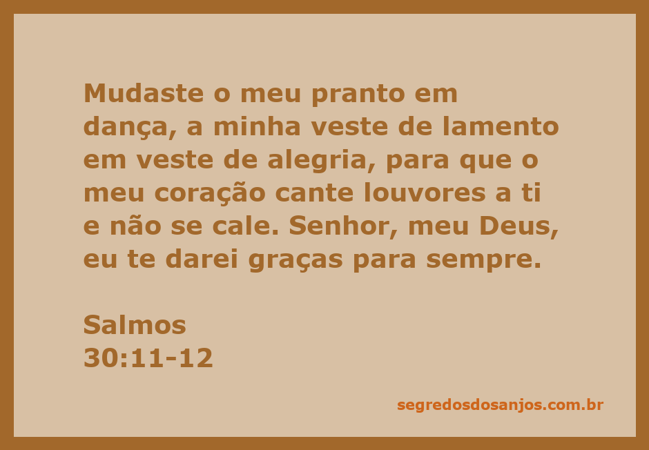 Imagem que representa a transformação do pranto em dança e da tristeza em alegria, inspirada em Salmos 30:11-12.