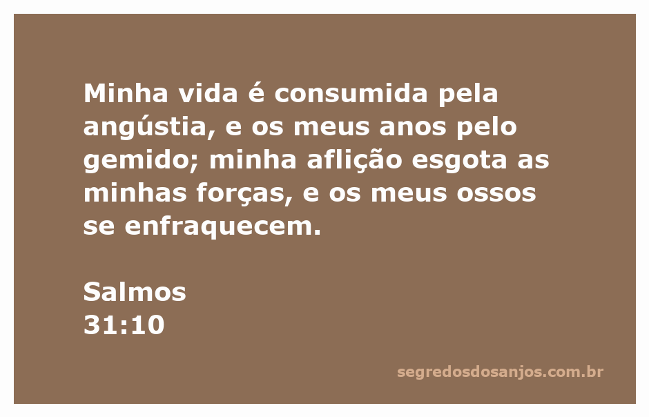 Uma representação artística da angústia descrita em Salmos 31:10, simbolizando a fraqueza e o sofrimento emocional.