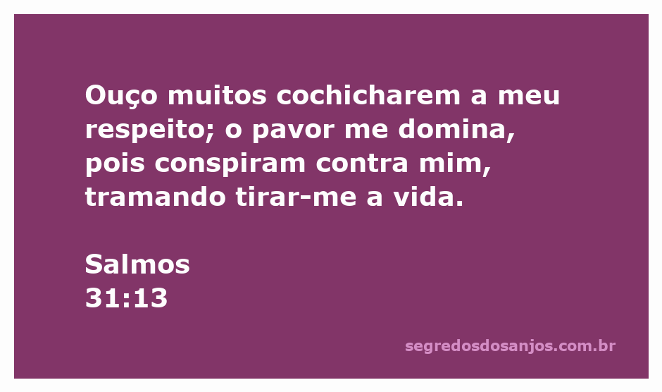 Imagem que ilustra a angústia expressa no Salmos 31:13, com pessoas cochichando e uma figura central em aflição.