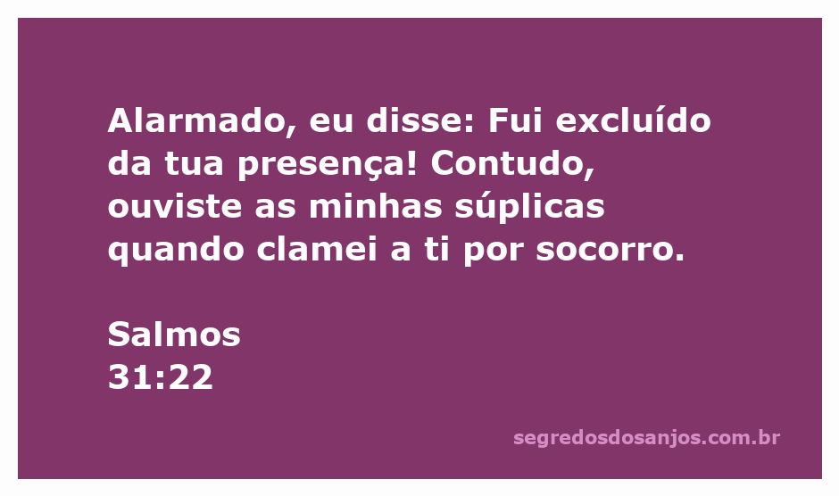 Imagem representativa do Salmo 31:22, transmitindo a sensação de desespero e a busca por socorro divino.
