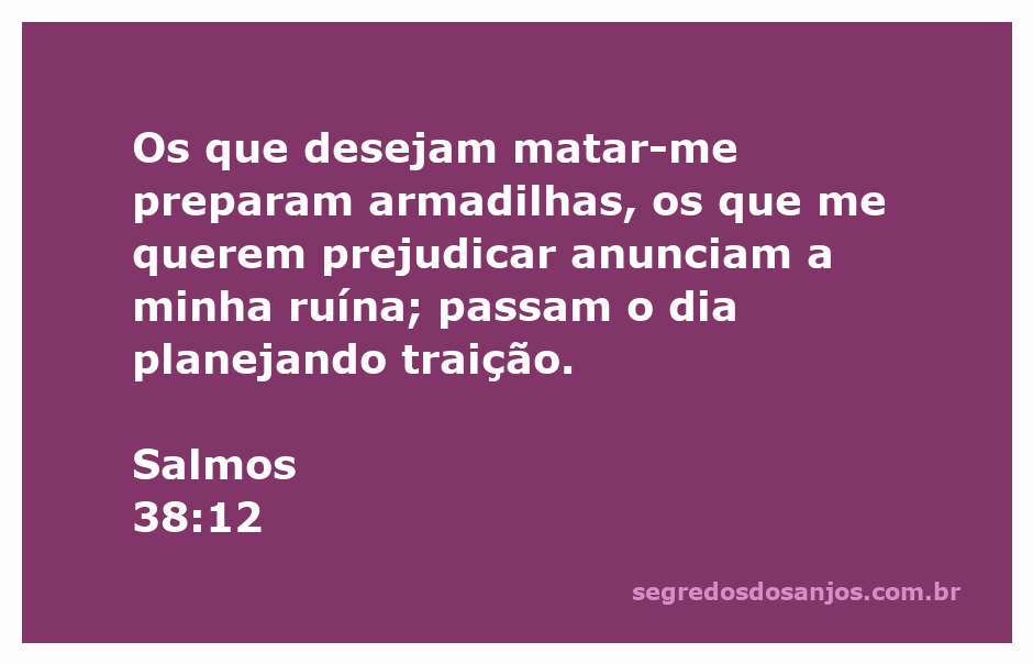 Ilustração do Salmo 38:12, mostrando pessoas conspirando e planejando traição.