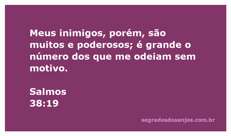 Imagem representativa do versículo Salmos 38:19, ilustrando a luta contra inimigos e adversidades.